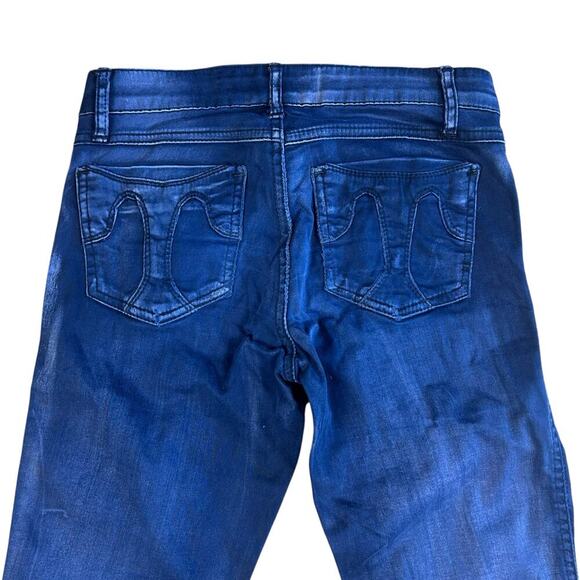 Tripp NYC Dark Blue Vector Grunge Skinny Jeans - Picture 3 of 7